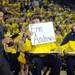 ESPN's Rece Davis quizzes Michigan senior Zack Novak and senior Stu Douglass during a taping of ESPN's College Game Day at Crisler Arena on Saturday morning. Melanie Maxwell I AnnArbor.com